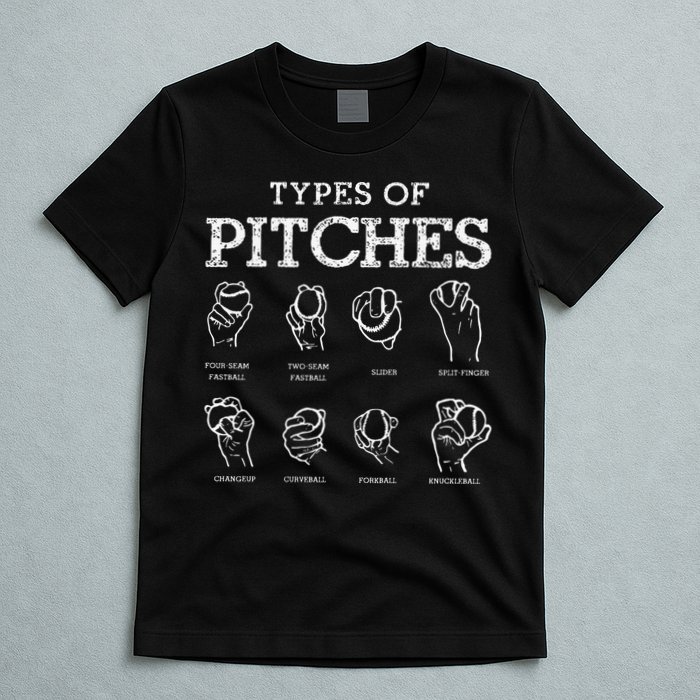 Types of Baseball Pitches Life Choices Pitcher Player T-Shirt