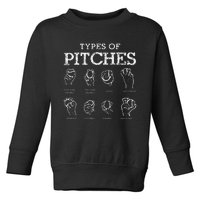 Types of Baseball Pitches Life Choices Pitcher Player Toddler Sweatshirt