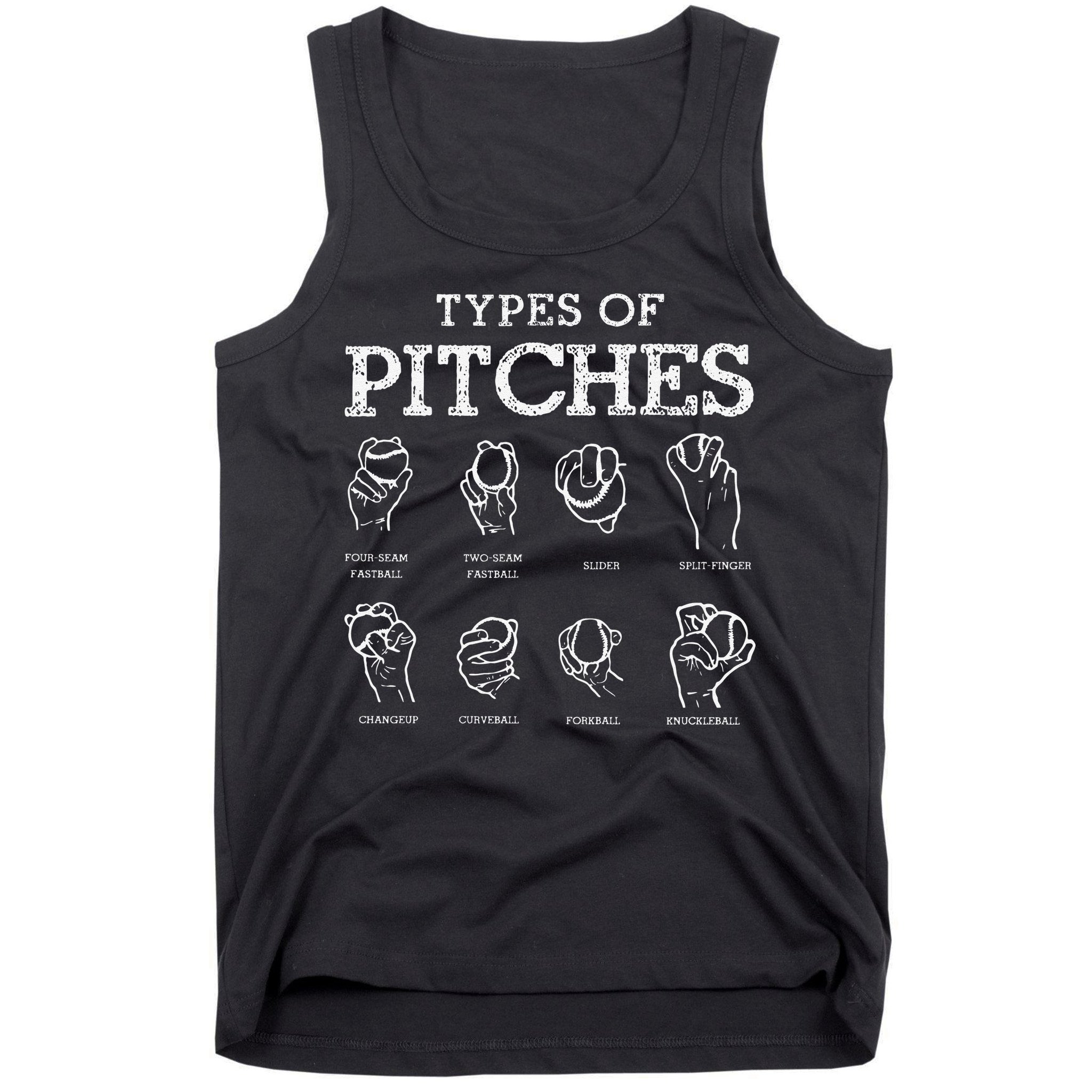 Types of Baseball Pitches Life Choices Pitcher Player Tank Top