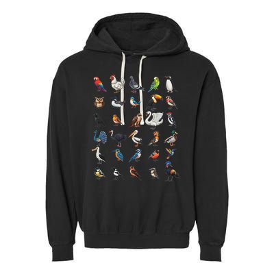 Types Of Birds Educational Garment-Dyed Fleece Hoodie