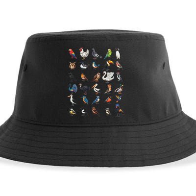 Types Of Birds Educational Sustainable Bucket Hat
