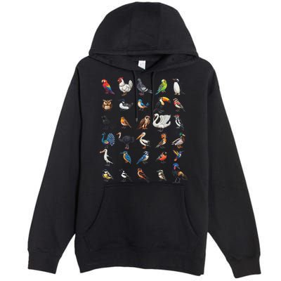 Types Of Birds Educational Premium Pullover Hoodie