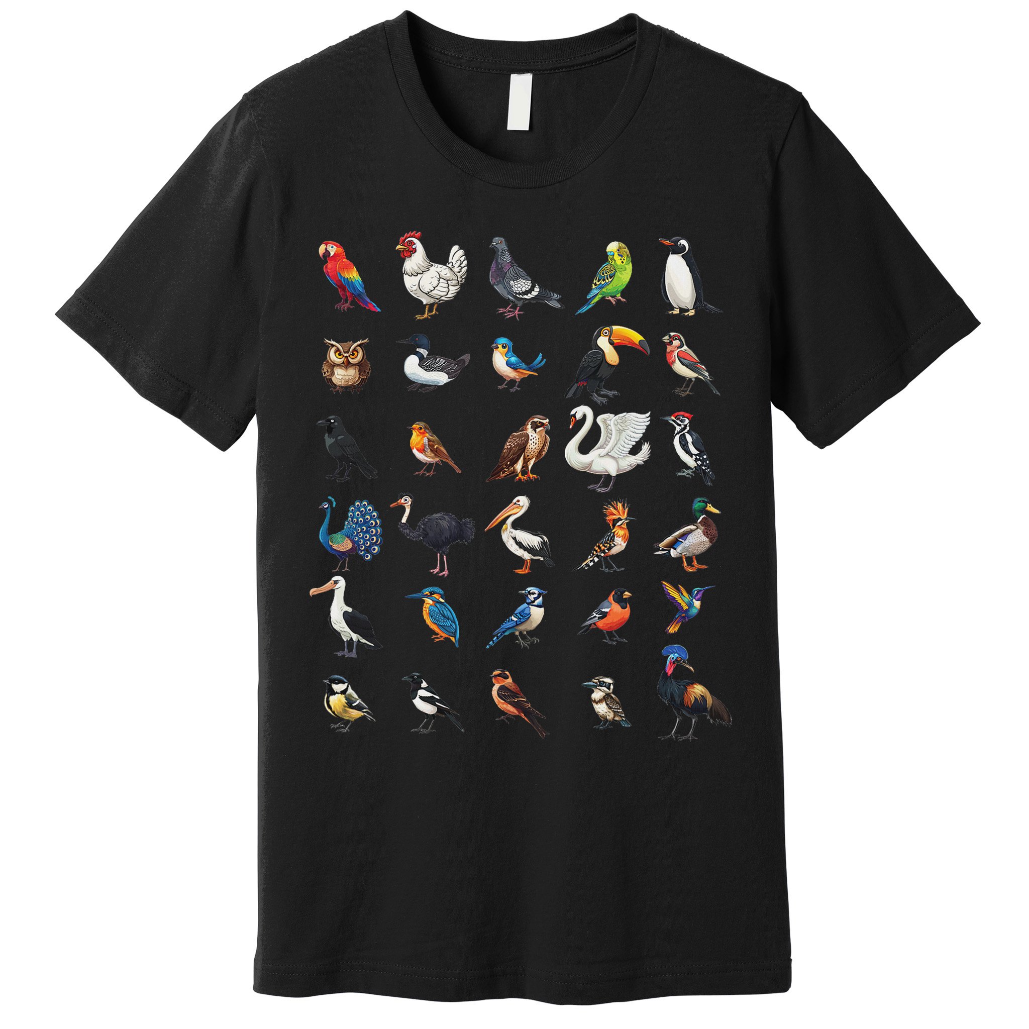 Types Of Birds Educational Premium T-Shirt