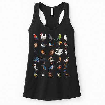 Types Of Birds Educational Womens Tank Top
