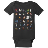 Types Of Birds Educational Baby Bodysuit