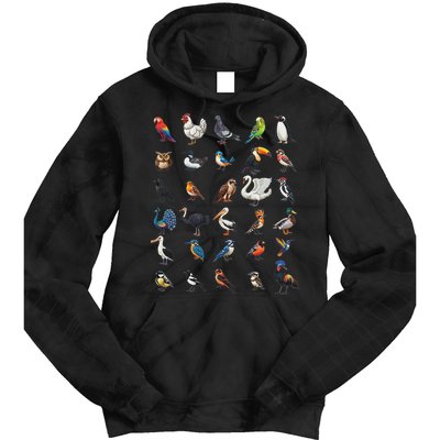 Types Of Birds Educational Tie Dye Hoodie