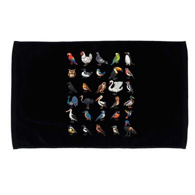 Types Of Birds Educational Microfiber Hand Towel