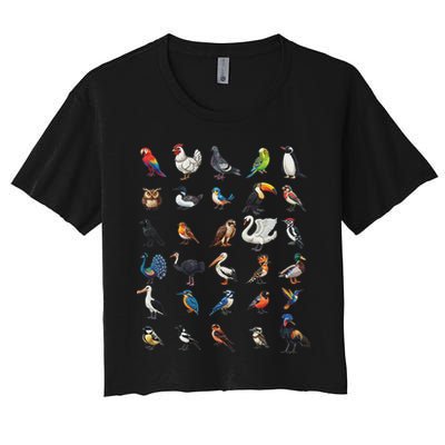 Types Of Birds Educational Crop Top