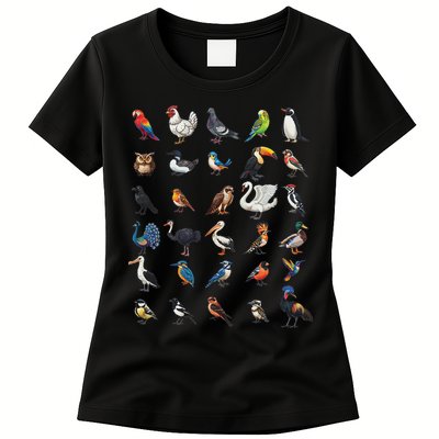 Types Of Birds Educational Womens T-Shirt