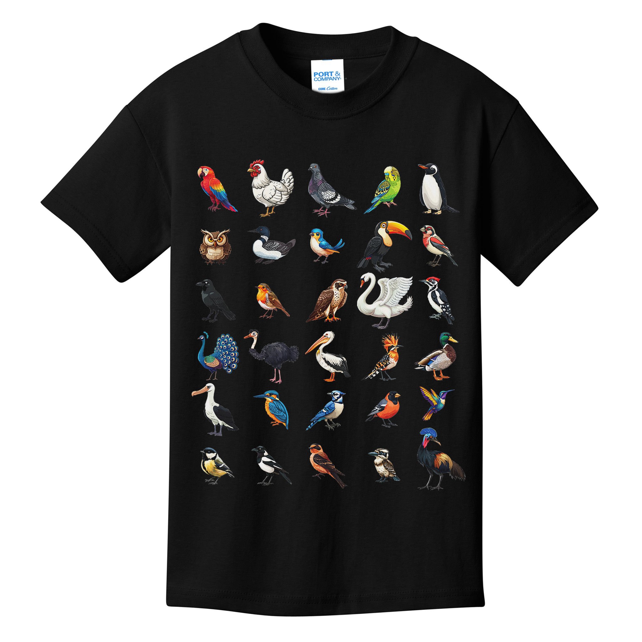Types Of Birds Educational Kids T-Shirt