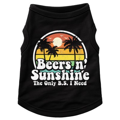 The Only BS I Need Is Beers and Sunshine Retro Beach Gift Doggie Tank