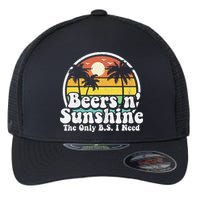 The Only BS I Need Is Beers and Sunshine Retro Beach Gift Flexfit Unipanel Trucker Cap