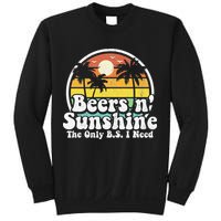 The Only BS I Need Is Beers and Sunshine Retro Beach Gift Sweatshirt