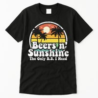 The Only BS I Need Is Beers and Sunshine Retro Beach Gift Tall T-Shirt