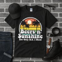The Only BS I Need Is Beers and Sunshine Retro Beach Gift Tall T-Shirt