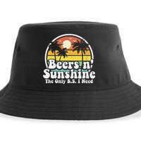 The Only BS I Need Is Beers and Sunshine Retro Beach Gift Sustainable Bucket Hat