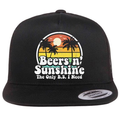 The Only BS I Need Is Beers and Sunshine Retro Beach Gift Flatbill Hat
