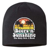 The Only BS I Need Is Beers and Sunshine Retro Beach Gift Sustainable Beanie