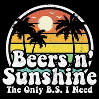 The Only BS I Need Is Beers and Sunshine Retro Beach Gift 16 in Basic Backpack
