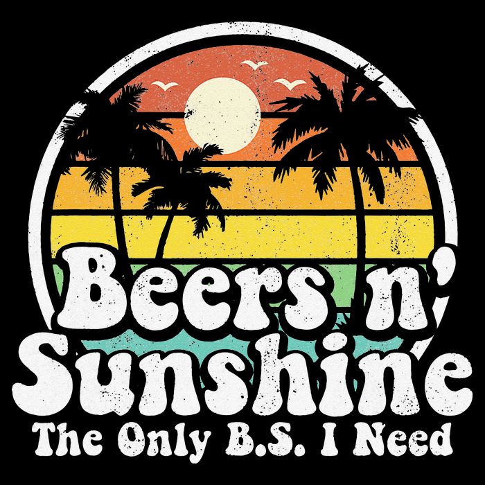 The Only BS I Need Is Beers and Sunshine Retro Beach Gift 16 in Basic Backpack