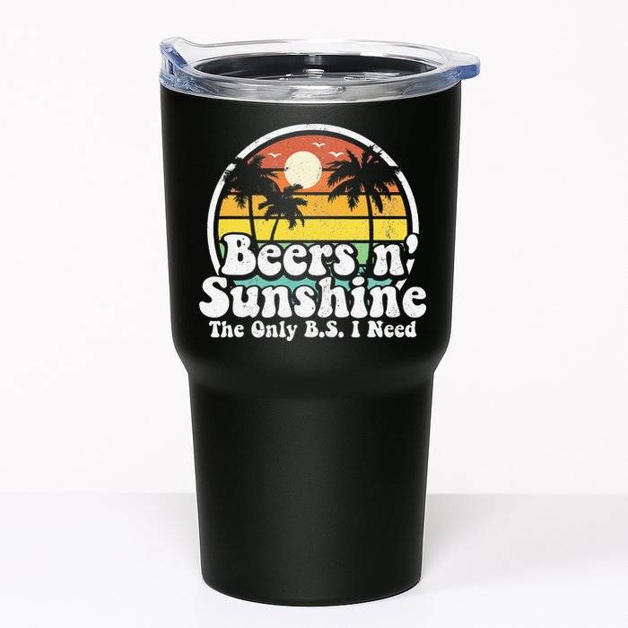 The Only BS I Need Is Beers and Sunshine Retro Beach Gift Tumbler