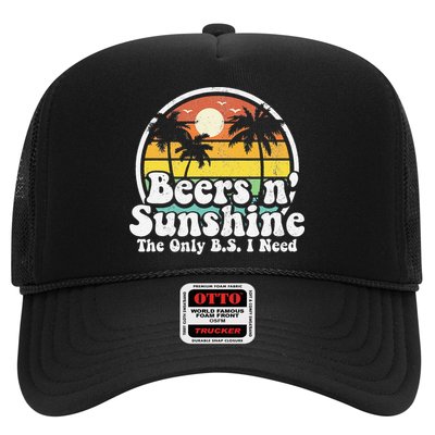 The Only BS I Need Is Beers and Sunshine Retro Beach Gift Trucker Hat