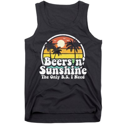 The Only BS I Need Is Beers and Sunshine Retro Beach Gift Tank Top