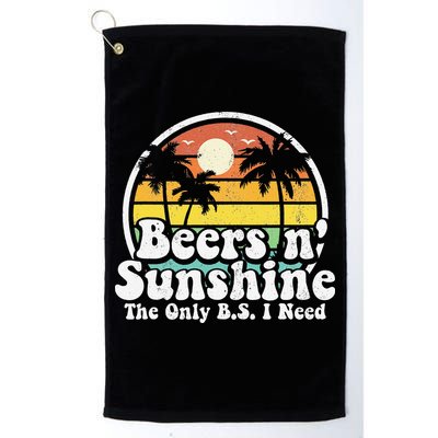 The Only BS I Need Is Beers and Sunshine Retro Beach Gift Golf Towel