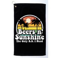 The Only BS I Need Is Beers and Sunshine Retro Beach Gift Golf Towel