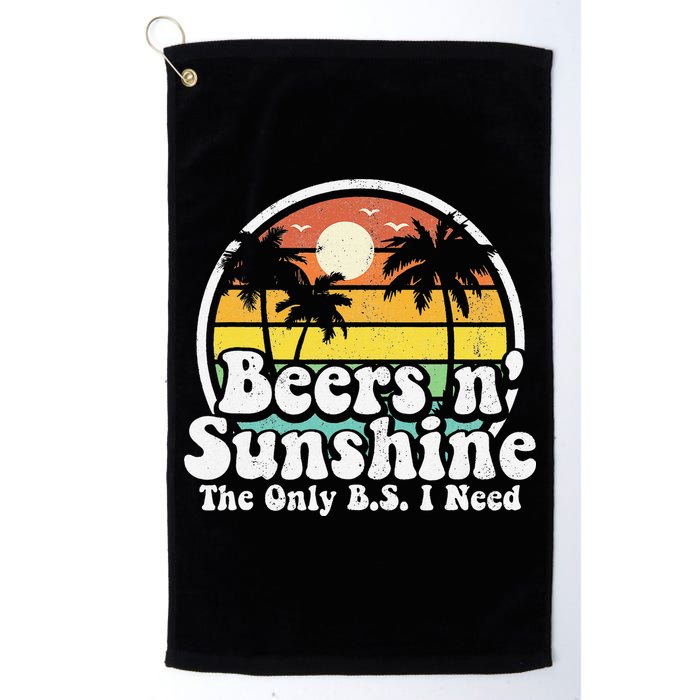 The Only BS I Need Is Beers and Sunshine Retro Beach Gift Golf Towel