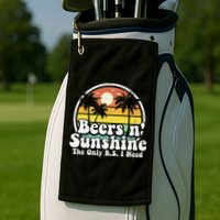 The Only BS I Need Is Beers and Sunshine Retro Beach Gift Golf Towel
