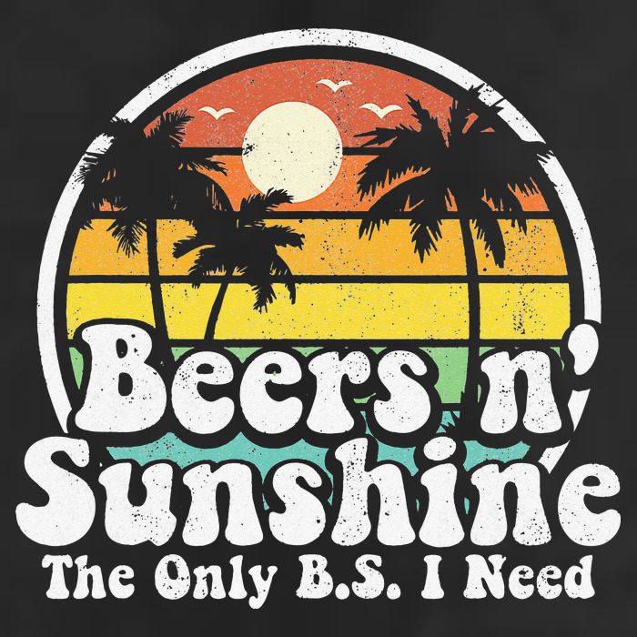 The Only BS I Need Is Beers and Sunshine Retro Beach Gift Golf Towel