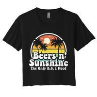 The Only BS I Need Is Beers and Sunshine Retro Beach Gift Crop Top