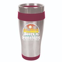 The Only BS I Need Is Beers and Sunshine Retro Beach Gift 16oz Travel Tumbler