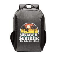 The Only BS I Need Is Beers and Sunshine Retro Beach Gift Vector Backpack