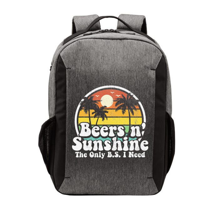 The Only BS I Need Is Beers and Sunshine Retro Beach Gift Vector Backpack