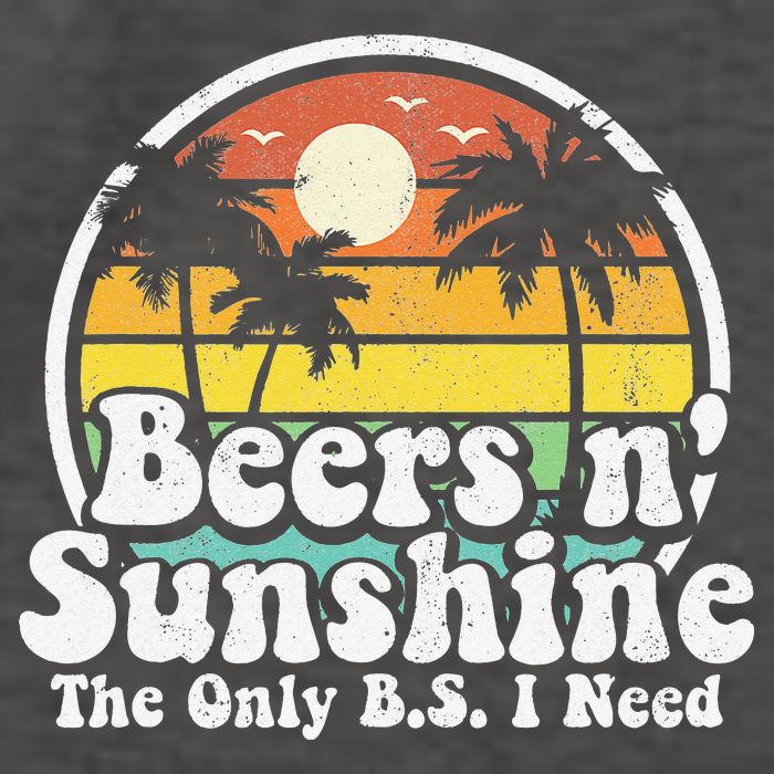 The Only BS I Need Is Beers and Sunshine Retro Beach Gift Vector Backpack