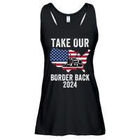 Take Our Border Back I Stand With Texas Truck Convoy 2024 I Support Texas 2024 Ladies Essential Flowy Tank