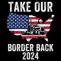 Take Our Border Back I Stand With Texas Truck Convoy 2024 I Support Texas 2024 16 in Basic Backpack