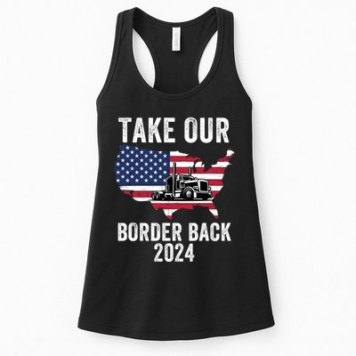 Take Our Border Back I Stand With Texas Truck Convoy 2024 I Support Texas 2024 Womens Tank Top