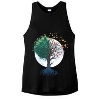 Tree Of Butterflies Ladies PosiCharge Tri-Blend Wicking Tank