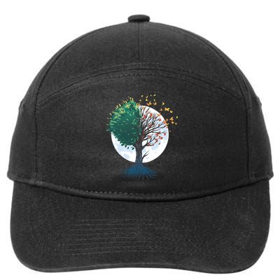 Tree Of Butterflies 7-Panel Snapback Hat