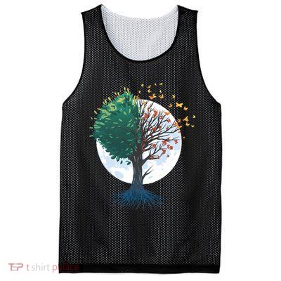 Tree Of Butterflies Mesh Reversible Basketball Jersey Tank