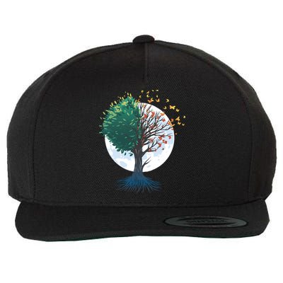 Tree Of Butterflies Wool Snapback Cap