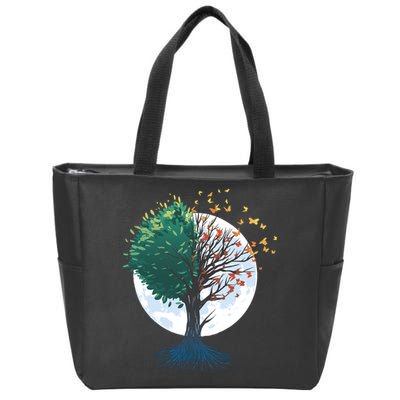 Tree Of Butterflies Zip Tote Bag