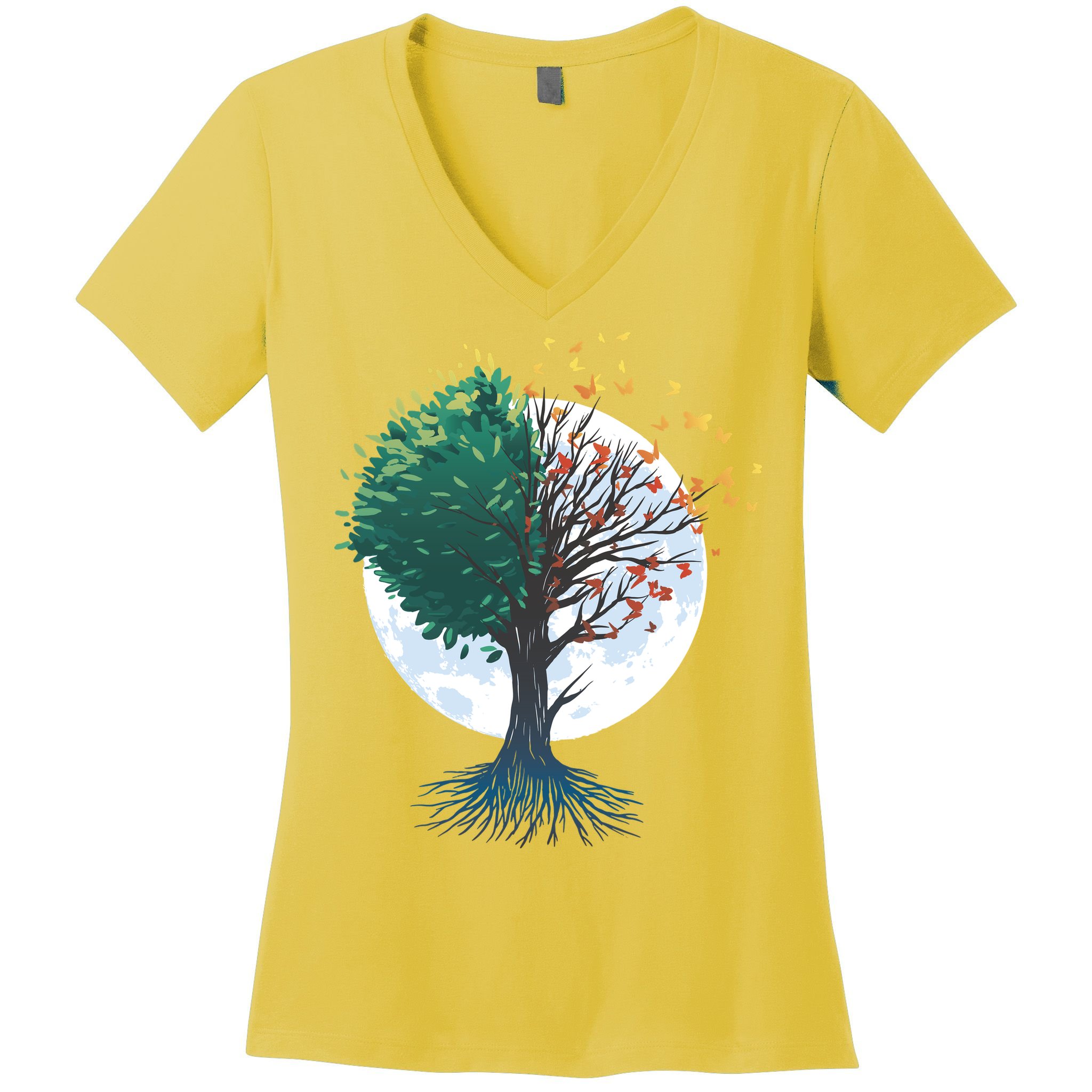 Tree Of Butterflies Women's V-Neck T-Shirt