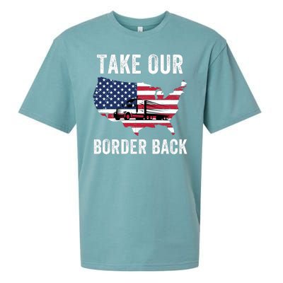 Take Our Border Back I Stand With Texas Truck Convoy 2024 I Support Texas 2024 Sueded Cloud Jersey T-Shirt