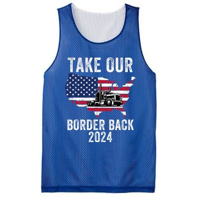 Take Our Border Back I Stand With Texas Truck Convoy 2024 Mesh Reversible Basketball Jersey Tank