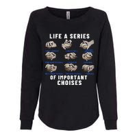 Types of Baseball Pitches Life Choices Pitcher Player Womens California Wash Sweatshirt