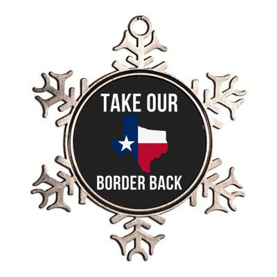 Take Our Border Back I Support Texas 2024 I Stand With Texas Truck Convoy 2024 Metallic Star Ornament